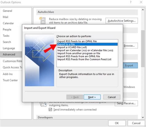 how to extract outlook data file