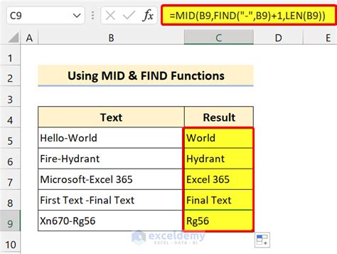 how to extract text right of character in excel