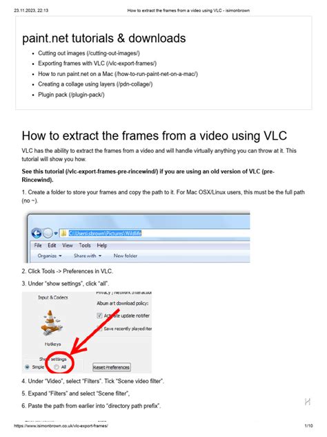How To Extract The Frames From A Video Using Vlc