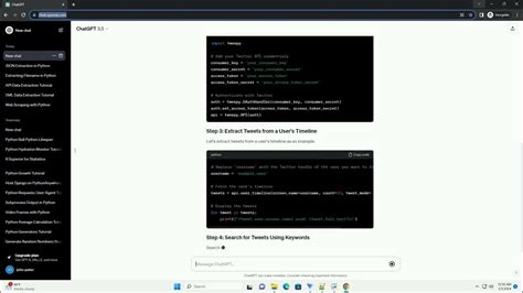 how to extract twitter data using python