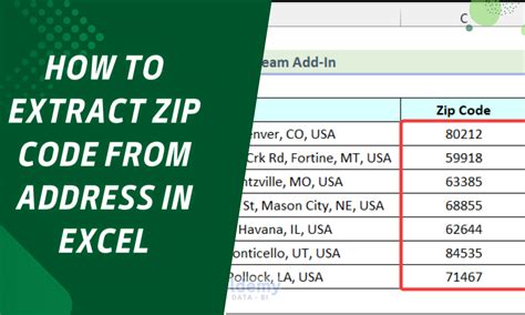 how to extract zip code from address in excel