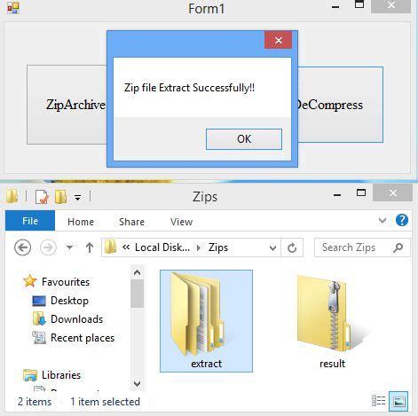 How To Extract Zip File In C#.Net