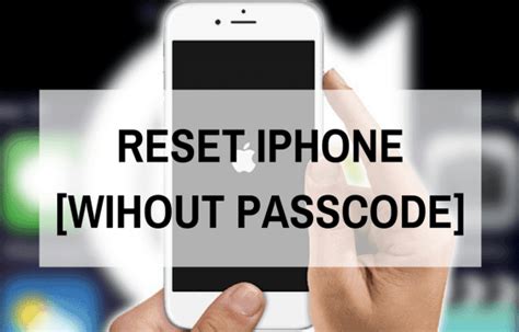 how to factory reset an iphone no passcode
