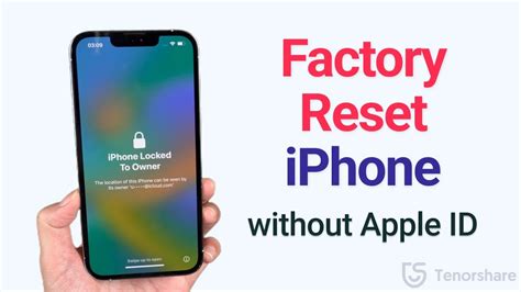 how to factory reset iphone without apple id password and passcode