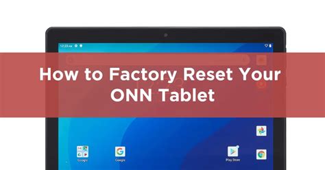 how to factory reset onn tablet without passcode