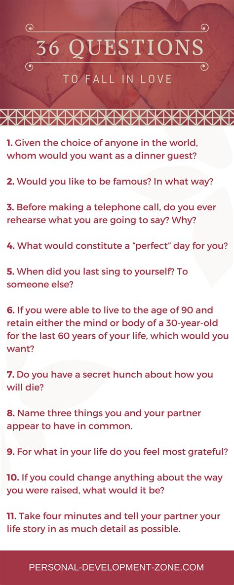how to fall in love again 36 questions