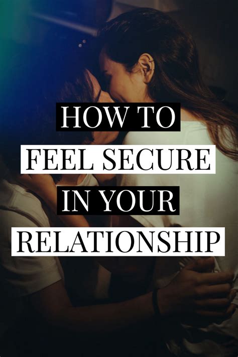 how to feel secure and confident in a relationship