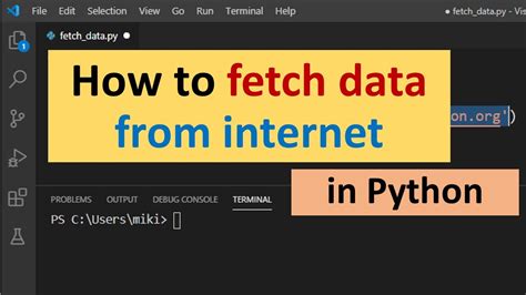 how to fetch data from a website using python