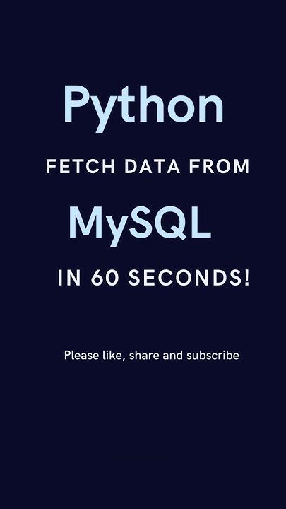 how to fetch data from mysql in python