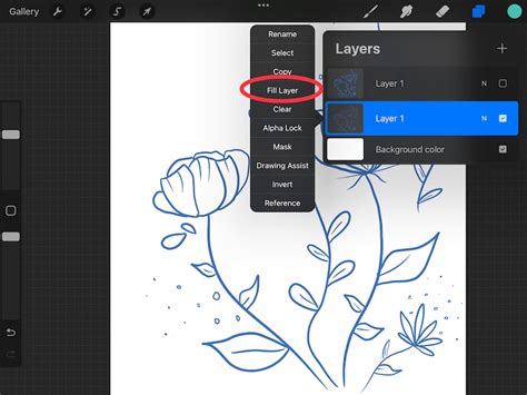 How To Fill A Layer In Procreate