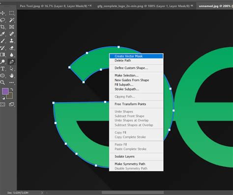 how to fill a shape made with pen tool in photoshop