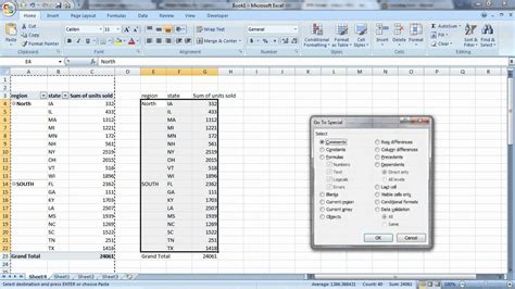 how to fill blank columns in pivot table