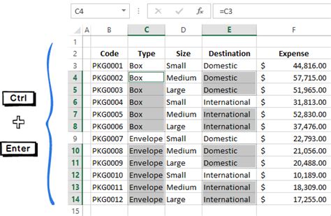 how to fill empty cells in excel with value