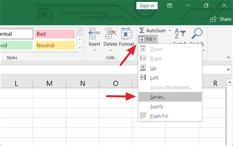 how to fill excel cells without dragging