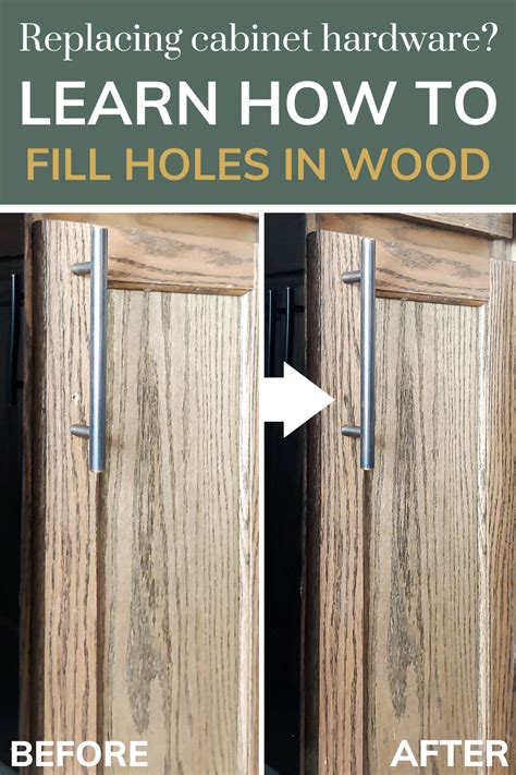 how to fill in cabinet handle holes