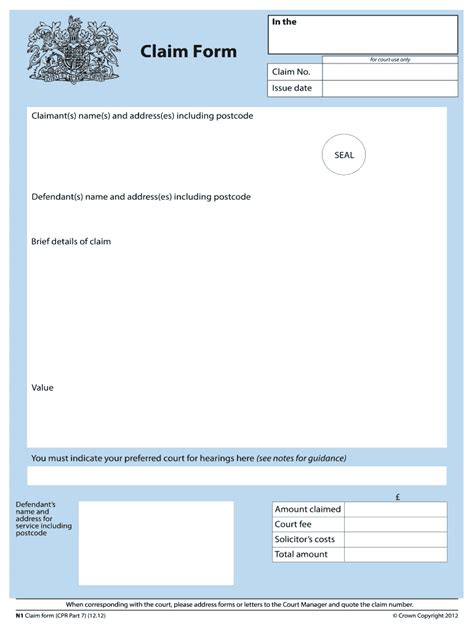 how to fill in form n1