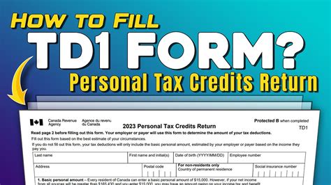how to fill in td1 form