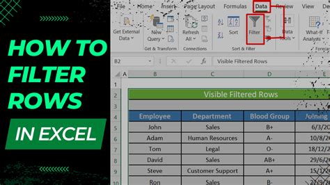 How To Filter A Row In Excel