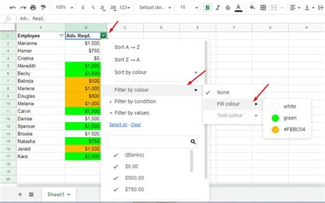 How to Sort by Color in Google Sheets Multiple Color Sort/Filter by