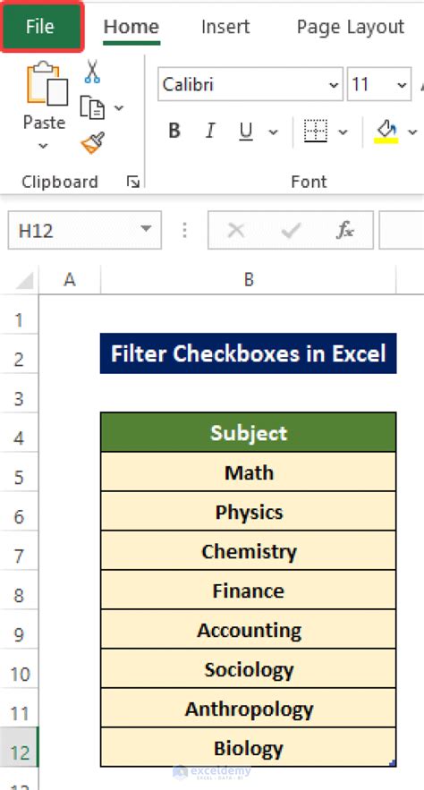 How To Filter Checkboxes In Excel