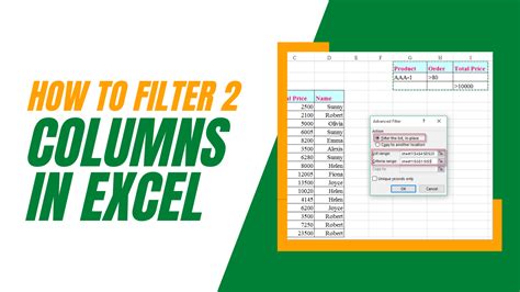 how to filter columns in excel without mixing data