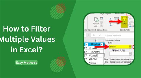 How To Filter Excel Column With Multiple Values