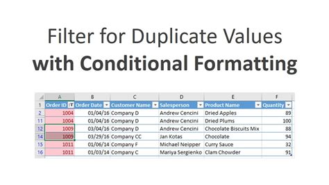 how to filter for duplicates using conditional formatting in excel
