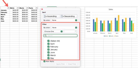 how to filter in excel mac