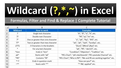How To Filter In Excel Using Wildcards