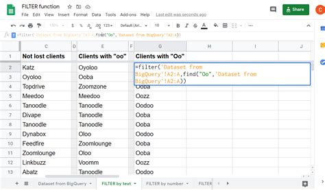 how to filter in google sheets