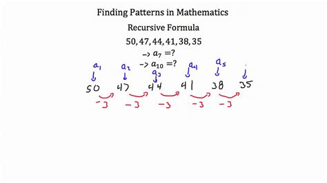 how to find a formula for a pattern