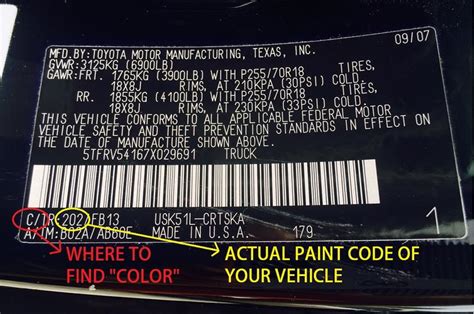 How To Find A Paint Code For A Car