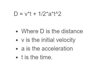 how to find acceleration with distance time and initial velocity