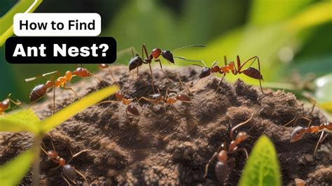 how to find an ant nest