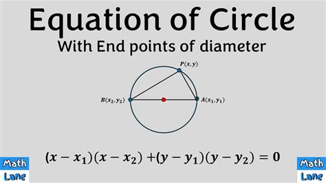 How To Find An Equation Of A Circle Whose Diameter Has Endpoints