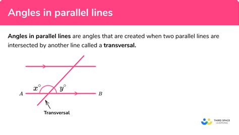 how to find angles of two parallel lines