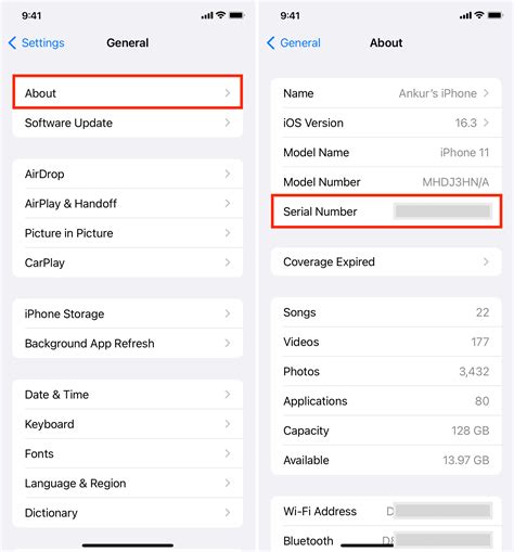 how to find apple specs with serial number