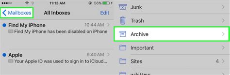 how to find archive messages on iphone