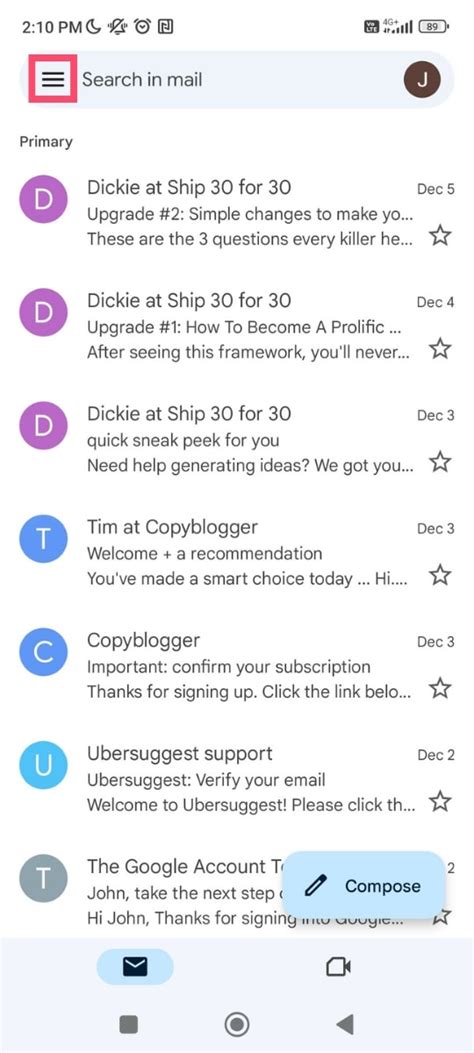 how to find archived mail in gmail on android