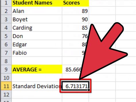 how to find average deviation in excel