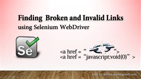 How To Find Broken Links And Images In Selenium