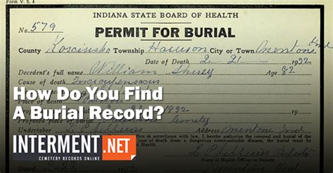 how to find cemetery burial records