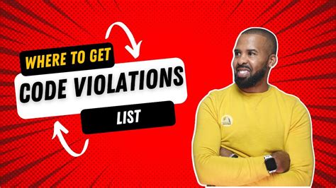 how to find code violation properties online