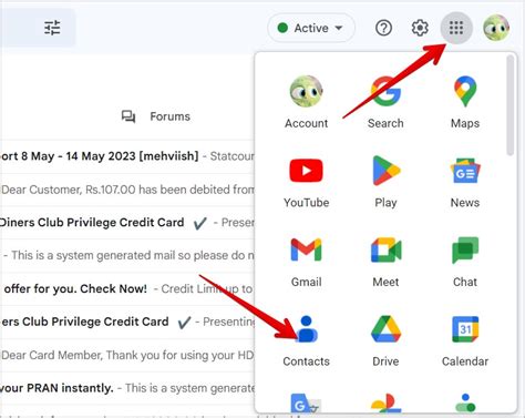 how to find contacts in gmail on computer