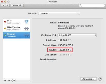 how to find default gateway macos