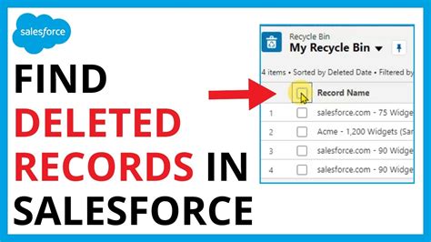 how to find deleted record in salesforce