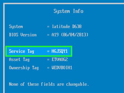 how to find dell service tag in windows 10