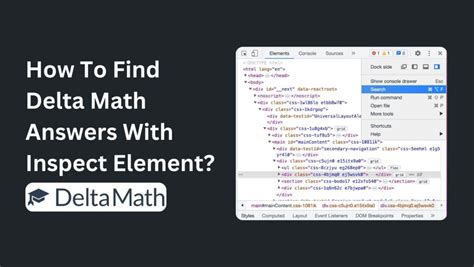 how to find delta math answers using inspect