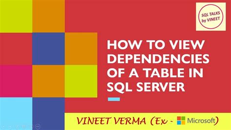 How To Find Dependency Of Table In Sql Server