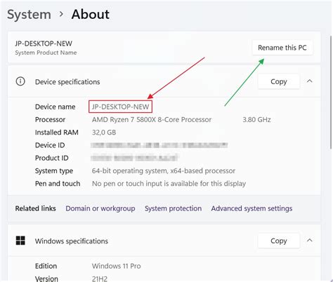 how to find device name in windows